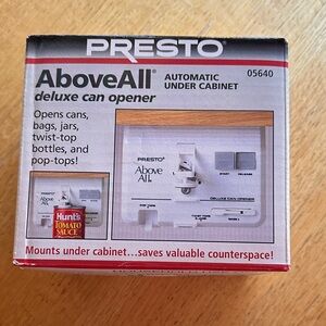 Presto AboveAll Deluxe Under-Cabinet Can Opener - White